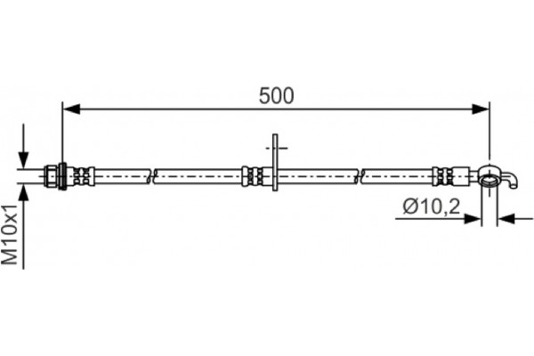 Bosch Ελαστικός Σωλήνας Φρένων - 1 987 481 A36