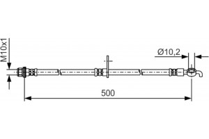 Bosch Ελαστικός Σωλήνας Φρένων - 1 987 481 A37