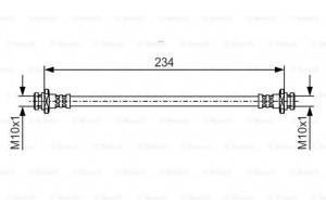 Bosch Ελαστικός Σωλήνας Φρένων - 1 987 481 A41