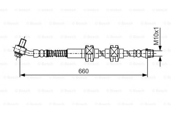 Bosch Ελαστικός Σωλήνας Φρένων - 1 987 481 A49