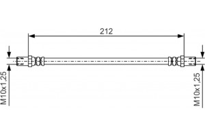 Bosch Ελαστικός Σωλήνας Φρένων - 1 987 481 A50