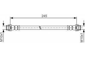 Bosch Ελαστικός Σωλήνας Φρένων - 1 987 481 A61