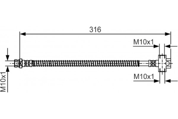 Bosch Ελαστικός Σωλήνας Φρένων - 1 987 481 A65
