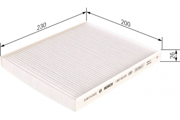 Bosch Φίλτρο, Αέρας Εσωτερικού Χώρου - 1 987 432 251