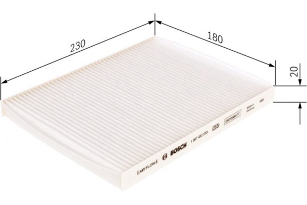 Bosch Φίλτρο, Αέρας Εσωτερικού Χώρου - 1 987 432 253