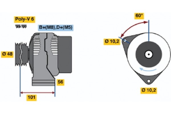 Bosch Γεννήτρια - 0 123 320 044