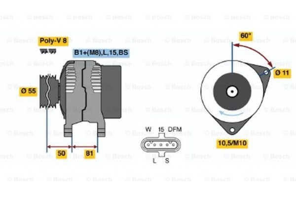 Bosch Γεννήτρια - 0 124 655 005