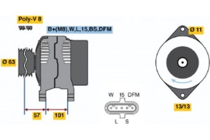 Bosch Γεννήτρια - 0 124 555 009