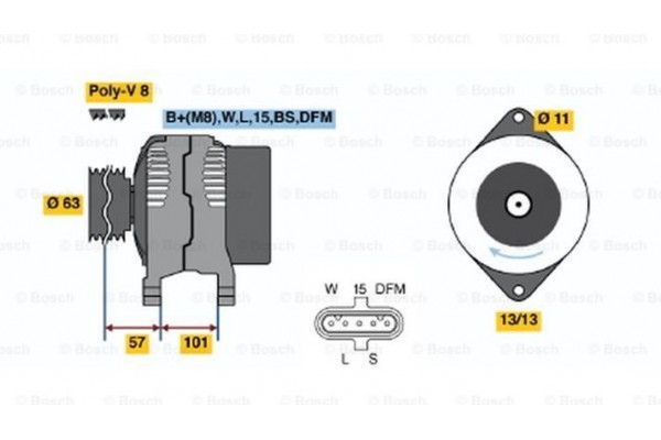 Bosch Γεννήτρια - 0 124 655 008