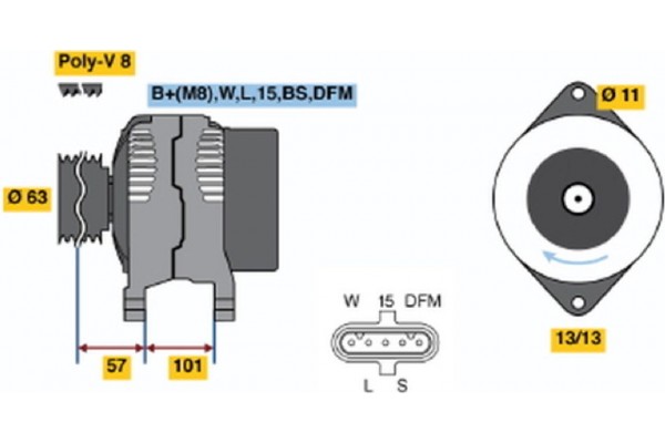 Bosch Γεννήτρια - 0 124 655 008