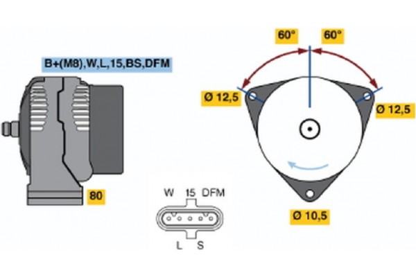 Bosch Γεννήτρια - 0 124 555 041