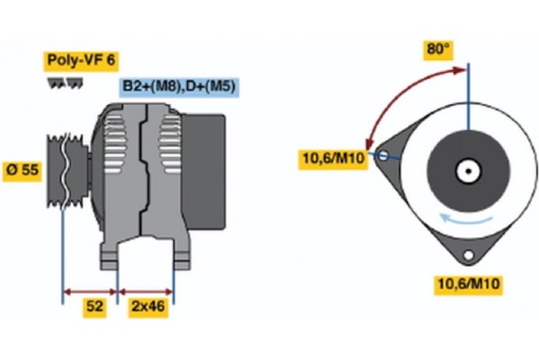 Bosch Γεννήτρια - 0 124 615 027