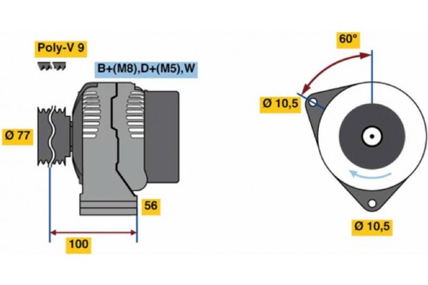 Bosch Γεννήτρια - 0 124 615 057