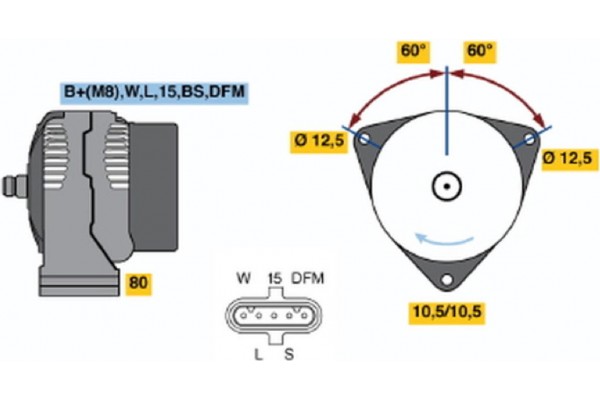 Bosch Γεννήτρια - 0 124 655 025