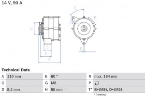 Bosch Γεννήτρια - 0 986 033 160