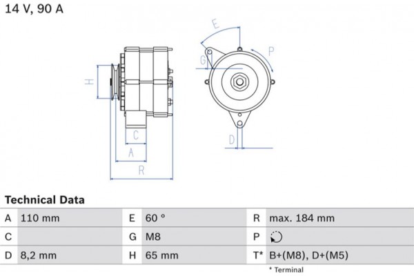 Bosch Γεννήτρια - 0 986 033 160