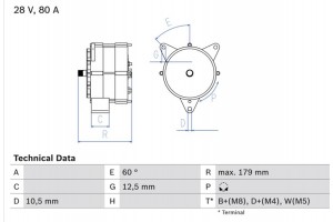 Bosch Γεννήτρια - 0 986 037 770