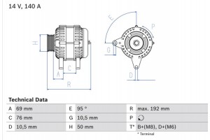 Bosch Γεννήτρια - 0 986 039 000