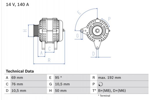 Bosch Γεννήτρια - 0 986 039 000