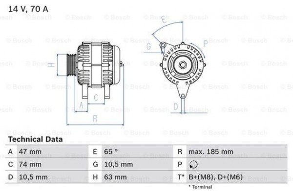 Bosch Γεννήτρια - 0 986 039 220