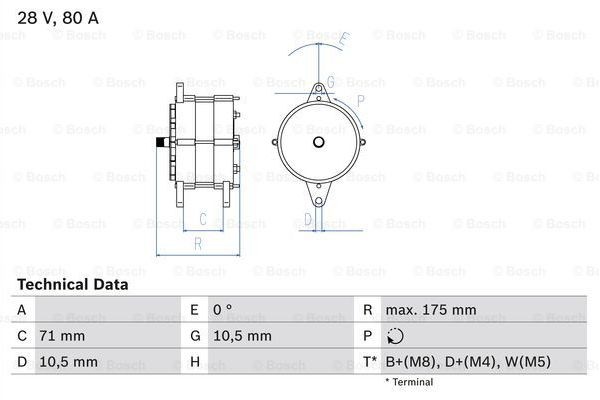 Bosch Γεννήτρια - 0 986 039 340