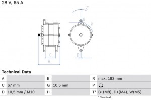 Bosch Γεννήτρια - 0 986 039 490