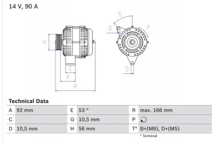 Bosch Γεννήτρια - 0 986 039 860