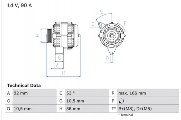Bosch Γεννήτρια - 0 986 039 860