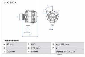 Bosch Γεννήτρια - 0 986 041 550