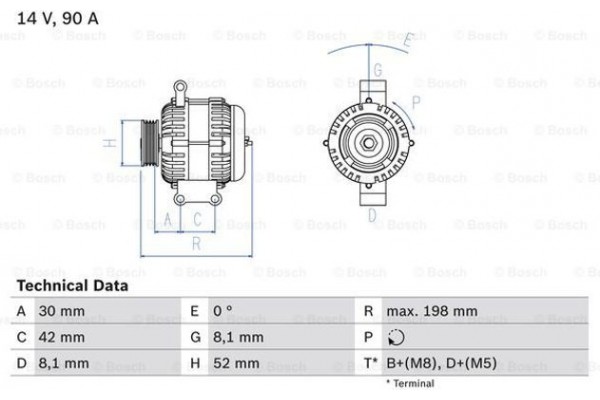 Bosch Γεννήτρια - 0 986 041 800