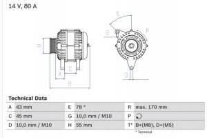Bosch Γεννήτρια - 0 986 042 081