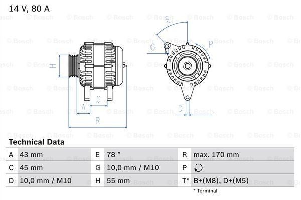 Bosch Γεννήτρια - 0 986 042 081