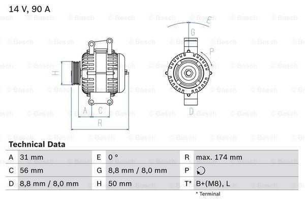 Bosch Γεννήτρια - 0 986 042 530