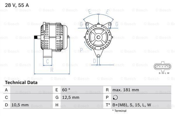 Bosch Γεννήτρια - 0 986 042 580