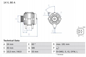 Bosch Γεννήτρια - 0 986 042 660