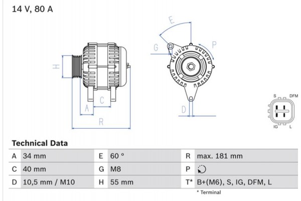 Bosch Γεννήτρια - 0 986 042 660