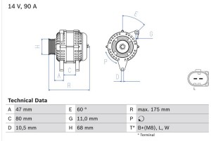 Bosch Γεννήτρια - 0 986 042 670