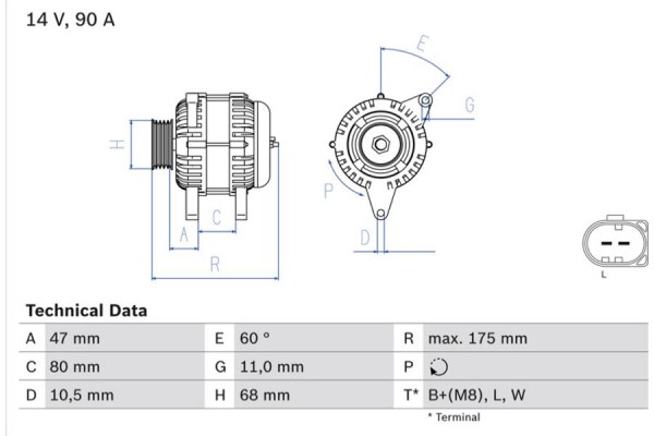 Bosch Γεννήτρια - 0 986 042 670