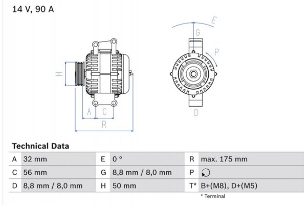 Bosch Γεννήτρια - 0 986 043 650