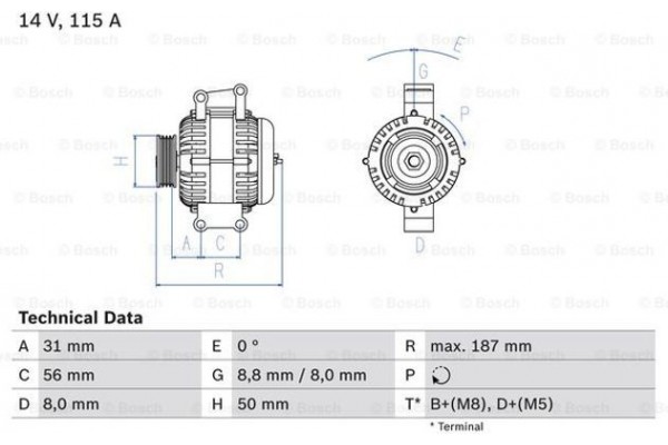 Bosch Γεννήτρια - 0 986 043 660