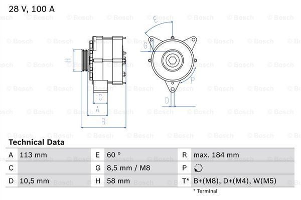 Bosch Γεννήτρια - 0 986 043 890