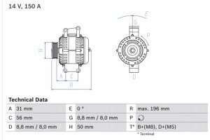Bosch Γεννήτρια - 0 986 043 910