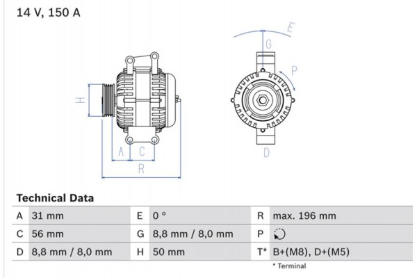 Bosch Γεννήτρια - 0 986 043 910