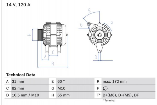 Bosch Γεννήτρια - 0 986 044 530