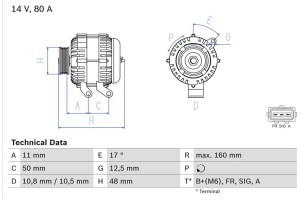 Bosch Γεννήτρια - 0 986 044 701