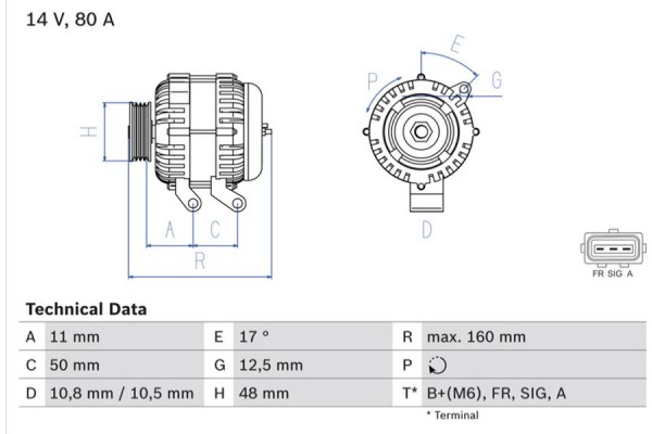 Bosch Γεννήτρια - 0 986 044 701