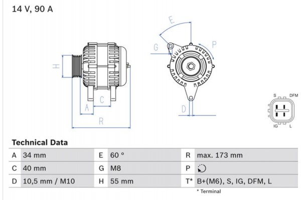 Bosch Γεννήτρια - 0 986 046 110