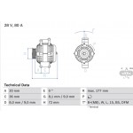 Bosch Γεννήτρια - 0 986 046 580