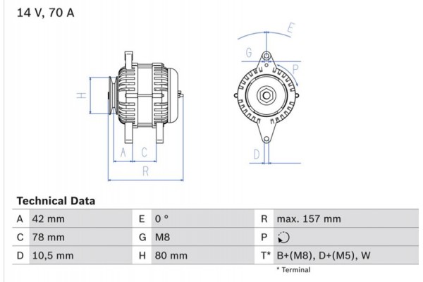 Bosch Γεννήτρια - 0 986 047 200