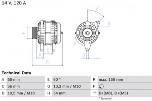 Bosch Γεννήτρια - 0 986 047 330